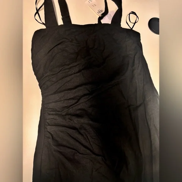 NWT Abercrombie & Fitch Black Mini Dress with Adjustable Straps - Picture 5 of 5